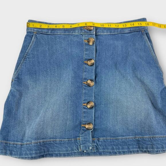 & Other Stories Button Front Denim Skirt Size 10 - Picture 8 of 8